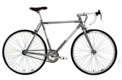 Kingston Hoxton Fixie 56cm Frame Road Bike Silver - Mens